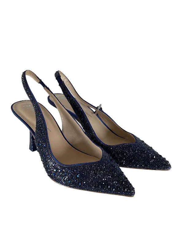 Stiletto Heel Pumps with Perfect Fit--Shoes Heels Stiletto By Betsey Johnson In Navy, Size: 6.5-Fashionable & Classic