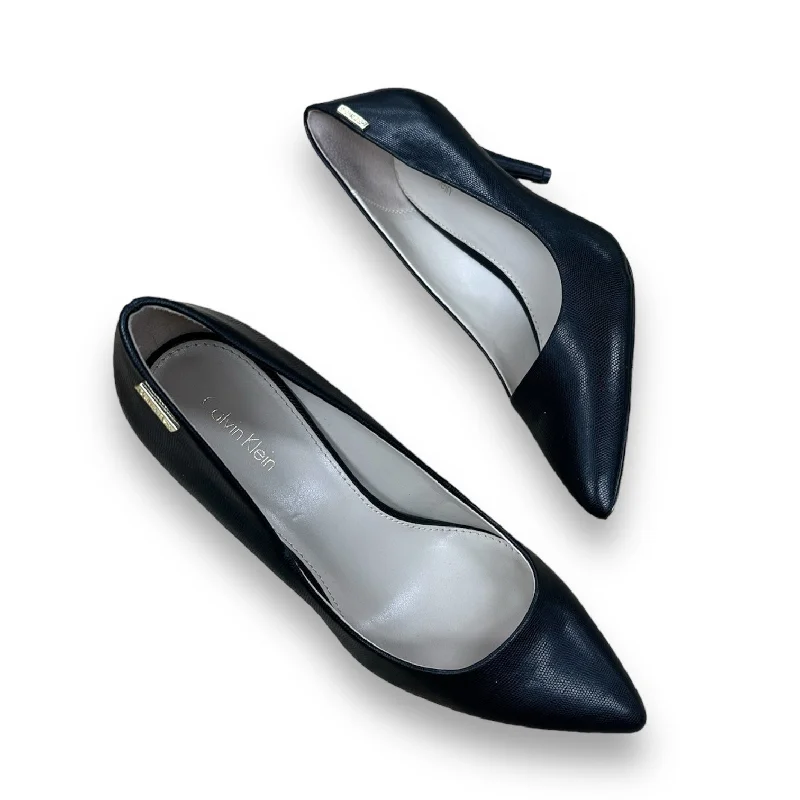 Stiletto Heel Pumps with Perfect Fit--Shoes Heels Stiletto By Calvin Klein In Black, Size: 8.5-Fashionable & Classic