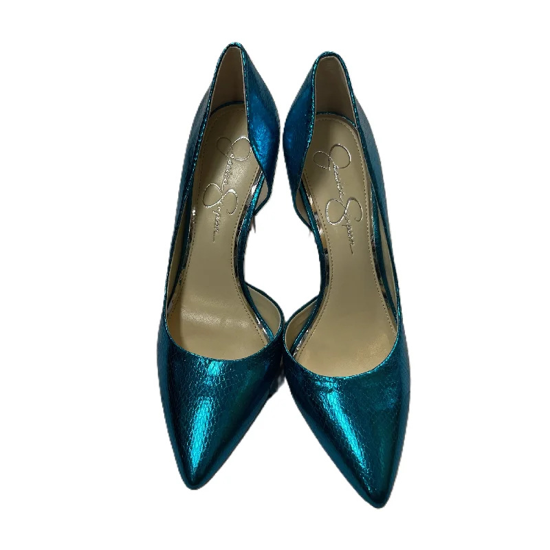 Stiletto Heel Pumps with Perfect Fit--Shoes Heels Stiletto By Jessica Simpson In Blue, Size: 10-Fashionable & Classic