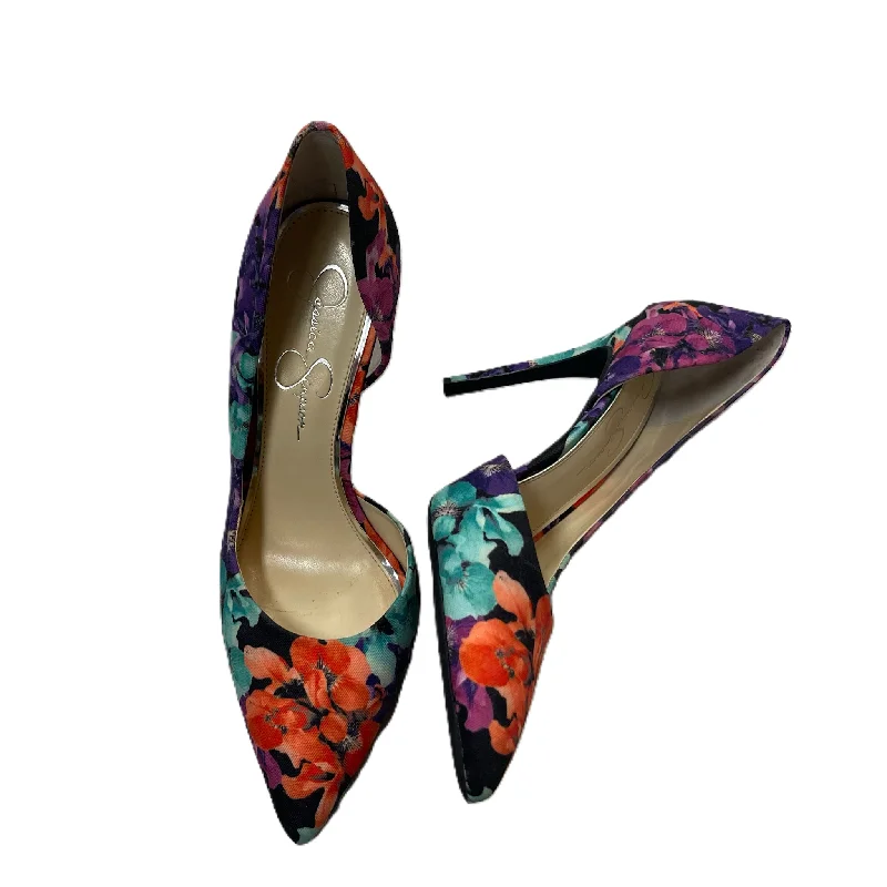 Stiletto Heel Pumps with Perfect Fit--Shoes Heels Stiletto By Jessica Simpson In Floral Print, Size: 10-Fashionable & Classic