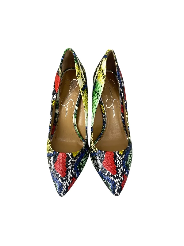 Stiletto Heel Pumps with Perfect Fit--Shoes Heels Stiletto By Jessica Simpson In Multi-colored, Size: 8-Fashionable & Classic