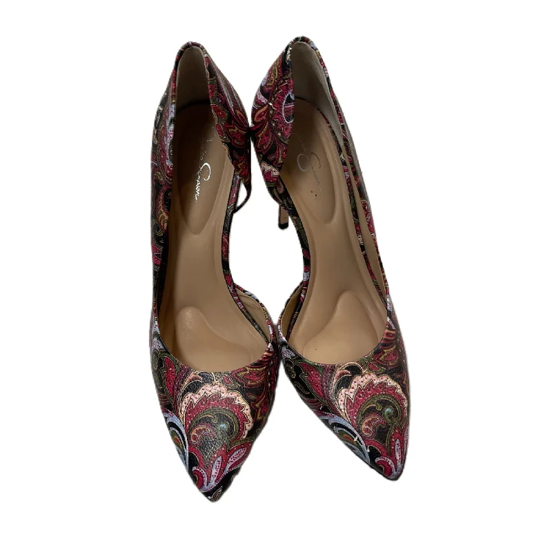 Stiletto Heel Pumps with Perfect Fit--Shoes Heels Stiletto By Jessica Simpson In Paisley Print, Size: 10-Fashionable & Classic