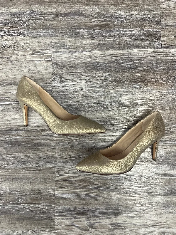 Stiletto Heel Pumps with Perfect Fit--Shoes Heels Stiletto By Louise Et Cie In Gold, Size: 9-Fashionable & Classic