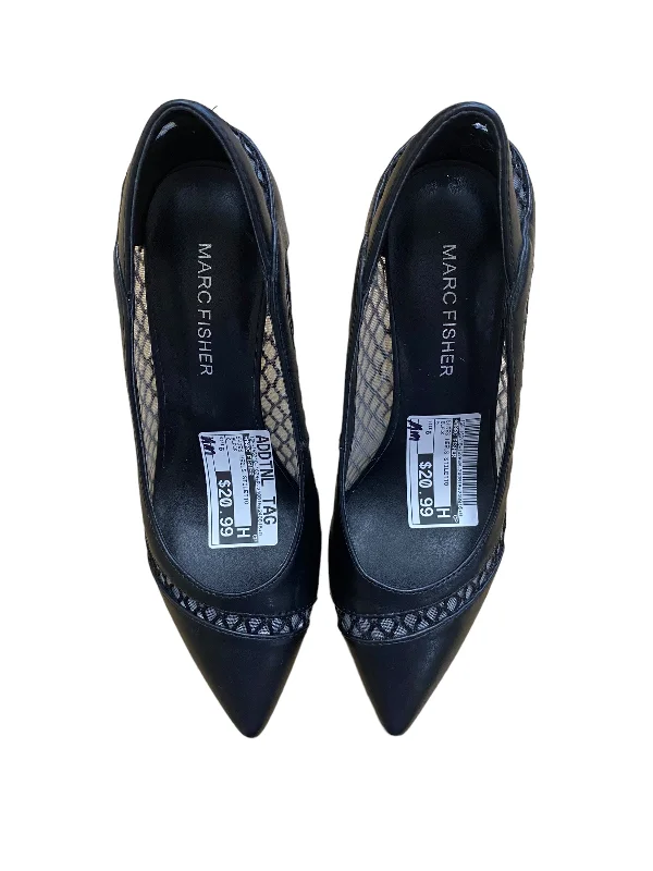 Stiletto Heel Pumps with Perfect Fit--Shoes Heels Stiletto By Marc Fisher In Black, Size: 6-Fashionable & Classic