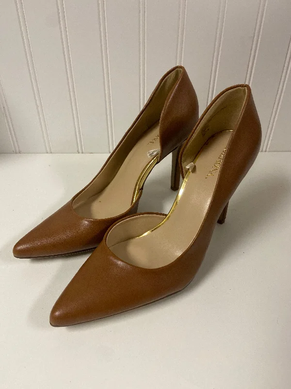 Stiletto Heel Pumps with Perfect Fit--Shoes Heels Stiletto By Merona In Brown, Size: 7.5-Fashionable & Classic