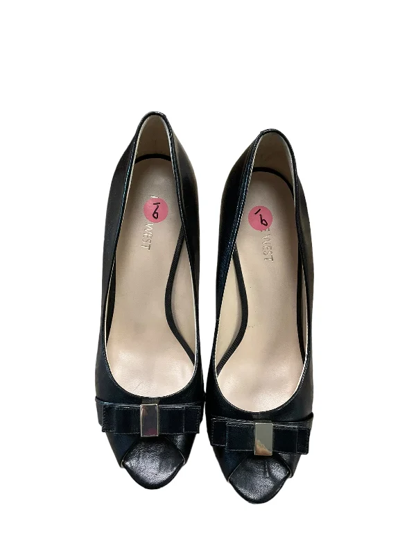 Stiletto Heel Pumps with Perfect Fit--Shoes Heels Stiletto By Nine West In Black, Size: 9-Fashionable & Classic