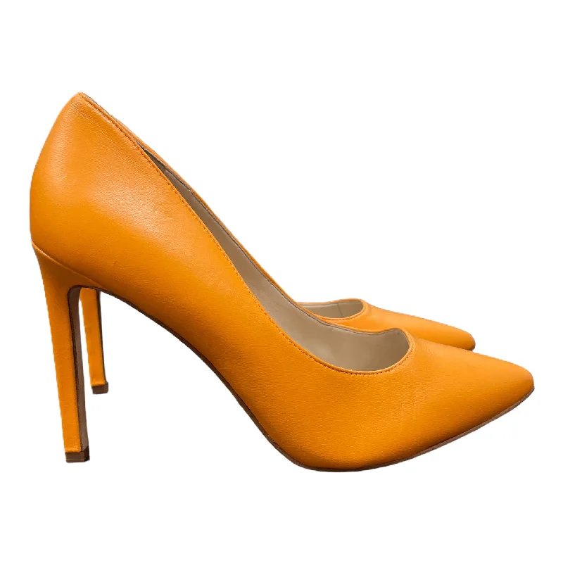 Stiletto Heel Pumps with Perfect Fit--Shoes Heels Stiletto By Nine West In Orange, Size: 8-Fashionable & Classic