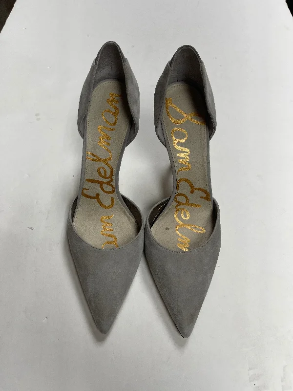 Stiletto Heel Pumps with Perfect Fit--Shoes Heels Stiletto By Sam Edelman In Grey, Size: 11-Fashionable & Classic