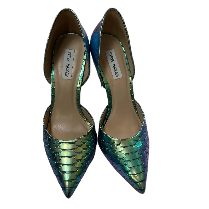 Stiletto Heel Pumps with Perfect Fit--Shoes Heels Stiletto By Steve Madden In Blue, Size: 10-Fashionable & Classic