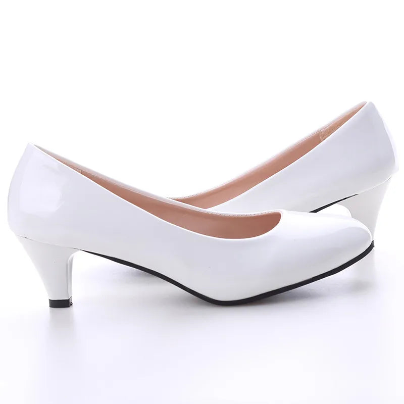 Versatile Dress Heels for Formal and Casual Wear---Shoes Ladies Pumps Medium Heel High Heels Weeding Shoes