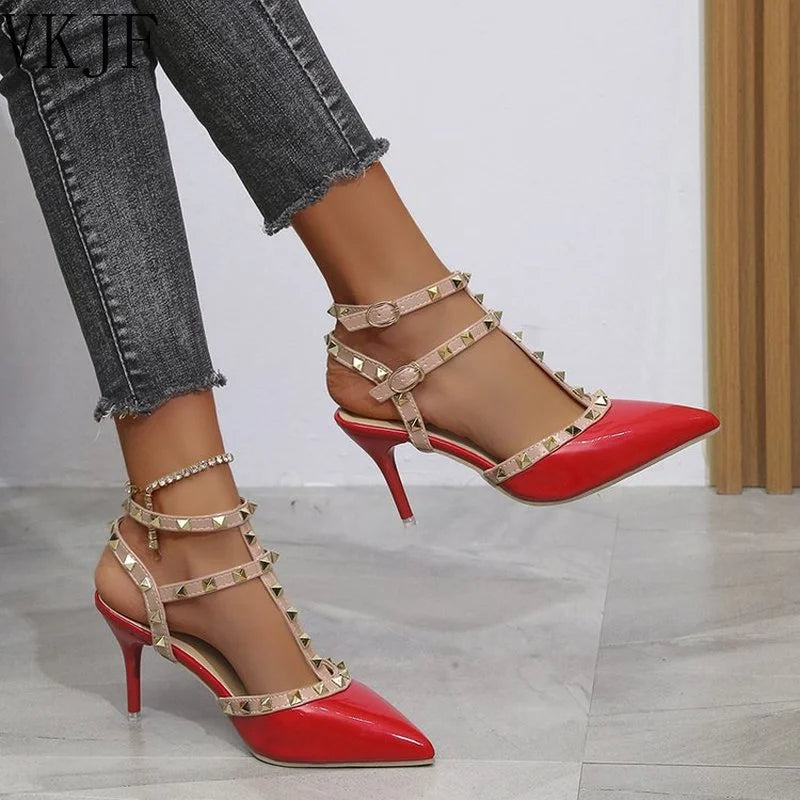 Stiletto Heel Pumps with Perfect Fit--Shoes Woman Summer Ladies High Heels Valentine Shoes Female Pointed Toe-Fashionable & Classic