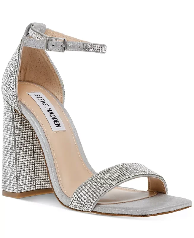 Affordable Rhinestone Pumps for a Dazzling Look---Silver Rhinestone TIAA heels