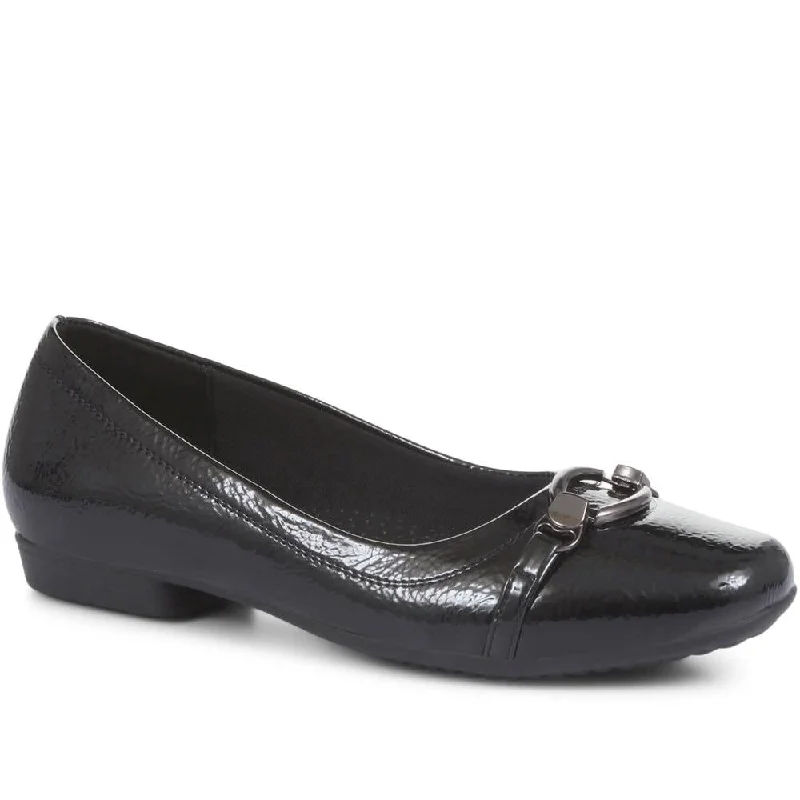 Stiletto Heel Pumps with Perfect Fit--Slip-On Ballerina Pumps - WK33001 / 319 767-Fashionable & Classic