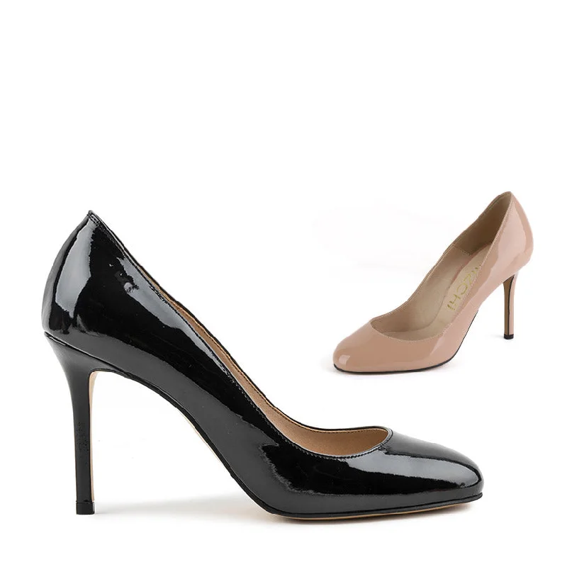 Sleek and Shiny Patent Pump Heels for a Polished Look--CLOUD 9 - patent heel