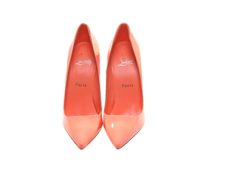 Sleek and Shiny Patent Pump Heels for a Polished Look--So Kate 120 Orange Patent Leather High Heel Pumps