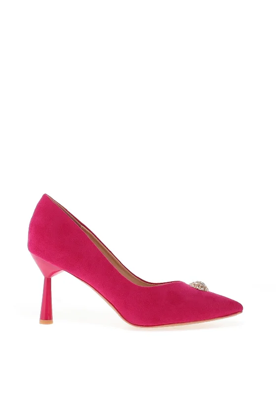 Versatile Heeled Sandals for Any Occasion---Sorento Riverbank Pointed Court Heels, Hot Pink