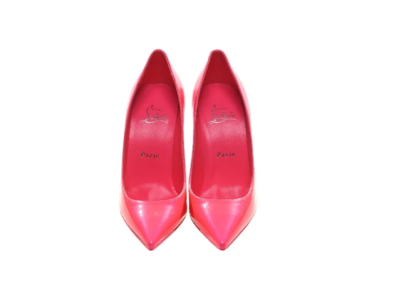 Sleek and Shiny Patent Pump Heels for a Polished Look--Sporty Kate Hot Pink Patent Leather High Heel Pumps