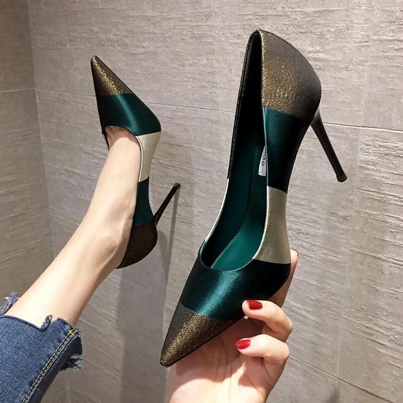 Stiletto Heel Pumps with Perfect Fit--Spring Fashion French Style Office Lady Work Pointed toe Luxury Female Sexy Girls Pumps Ladies Shoes High Heels for Womens-Fashionable & Classic