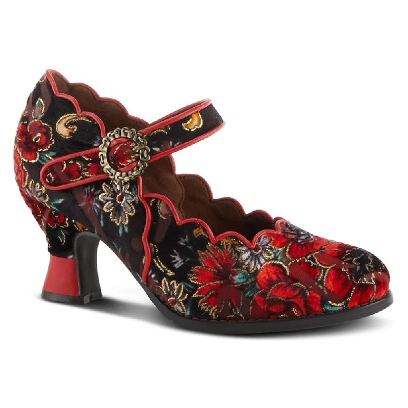 Versatile Heeled Sandals for Any Occasion---L'artiste By Spring Step Adodora Red Multi Pump (Women's)