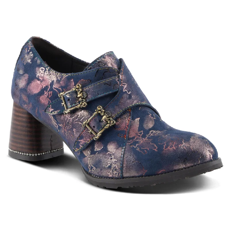 Affordable Suede Ankle Pumps for All-Day Wear--L'artiste By Spring Step Maisiana Navy Multi Suede Pump (Women's)