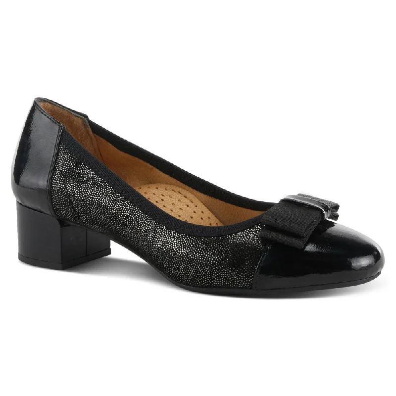 Sleek and Shiny Patent Pump Heels for a Polished Look--Spring Step Paulette Black Patent Leather Pump (Women's)