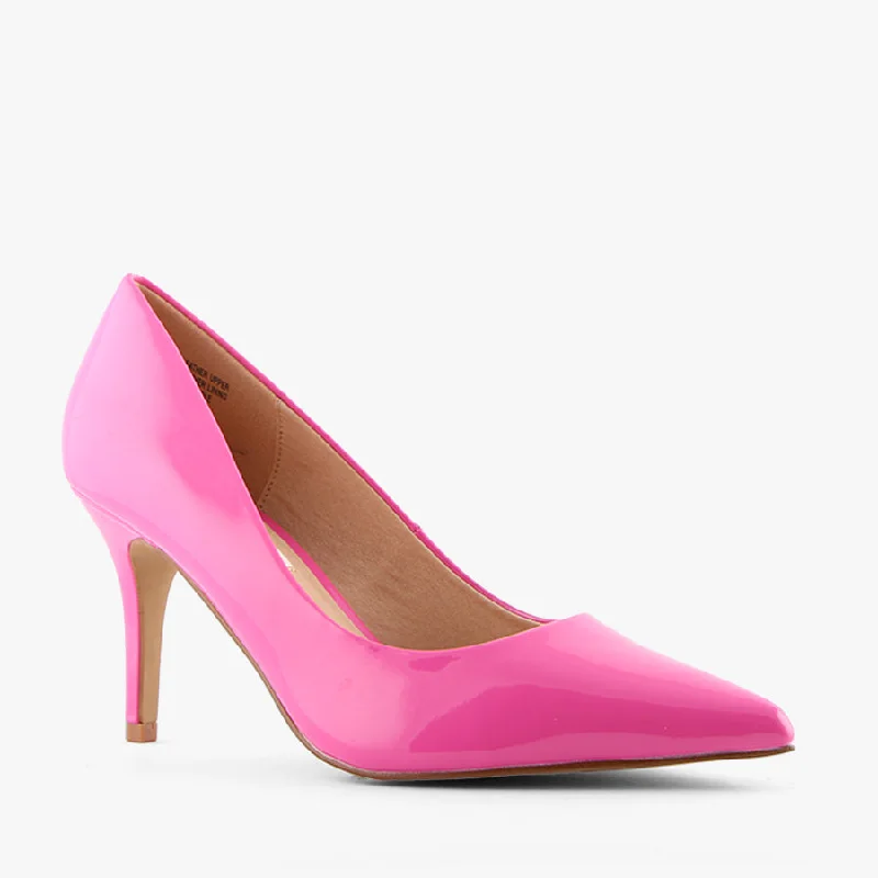 Versatile Heeled Sandals for Any Occasion---STARDOM FUSCHIA PATENT