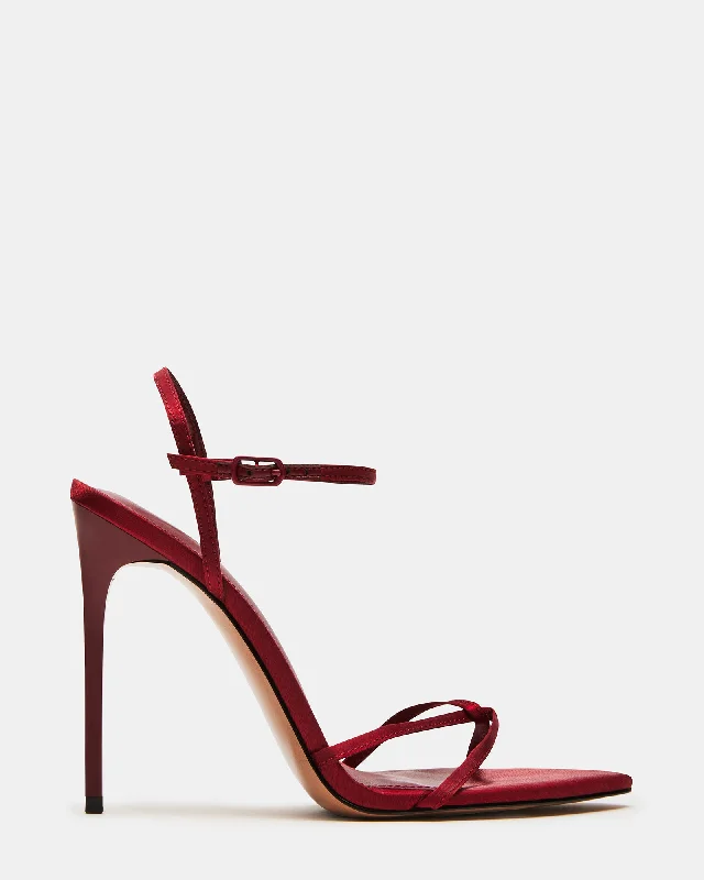 STELLINA RED SATINAffordable Satin Heels with a Luxe Touch