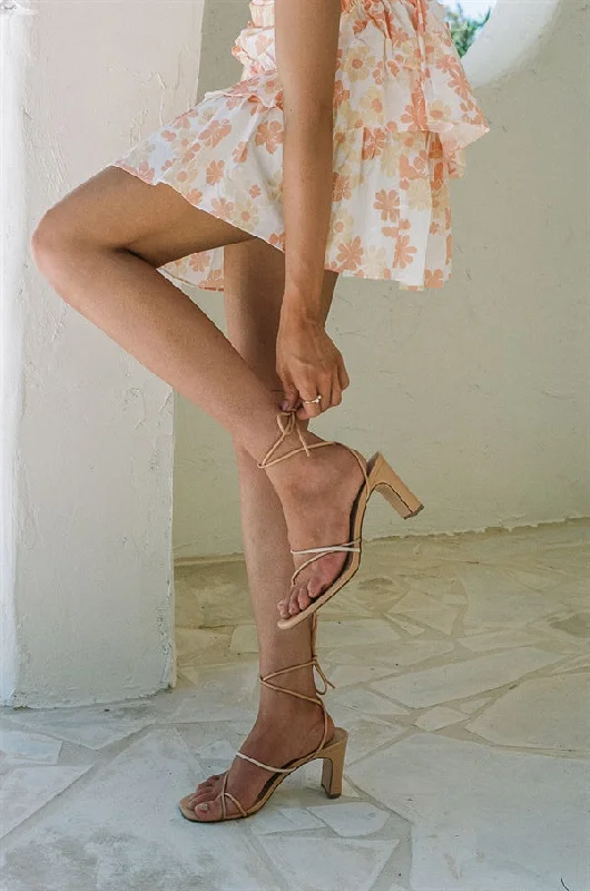 Strappy Ramos Heels - Nude---Affordable Strappy Platform Heels with Premium Quality