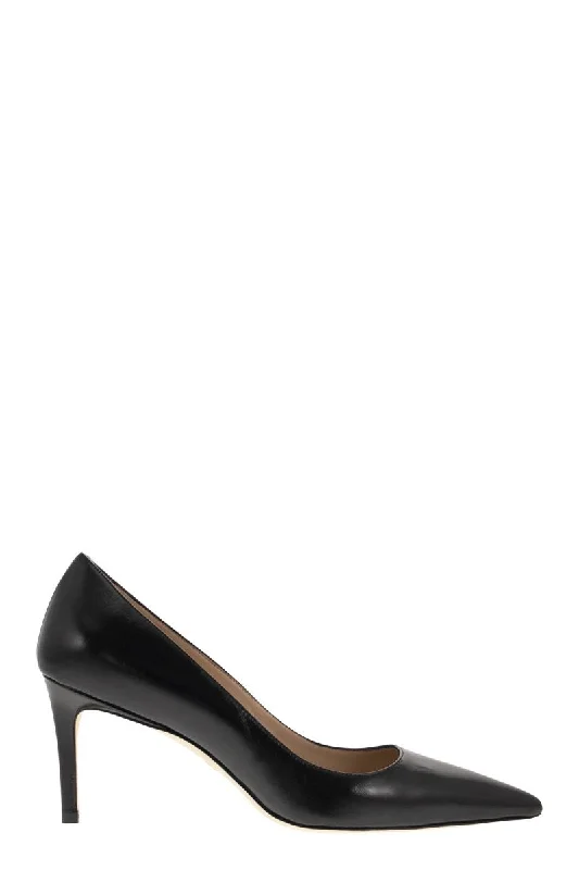 STUART 75 - Leather décolleté---Comfortable Leather Pumps for Office and Everyday Wear