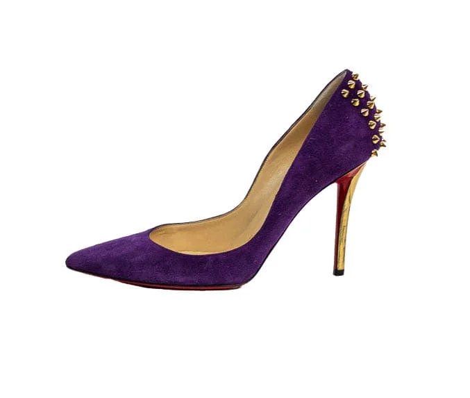 Affordable Suede Ankle Pumps for All-Day Wear--Studded Suede Heels