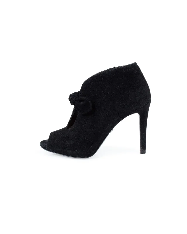 Affordable Suede Ankle Pumps for All-Day Wear--Suede Peep-Toe Heels