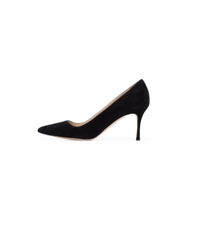 Affordable Suede Ankle Pumps for All-Day Wear--Suede Pointed Toe Mid Heel