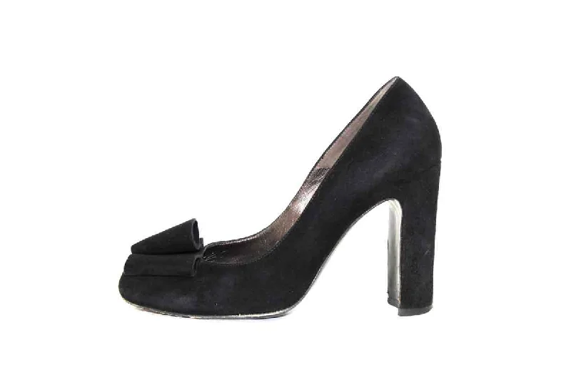 Affordable Suede Ankle Pumps for All-Day Wear--Suede Round-Toe Heels