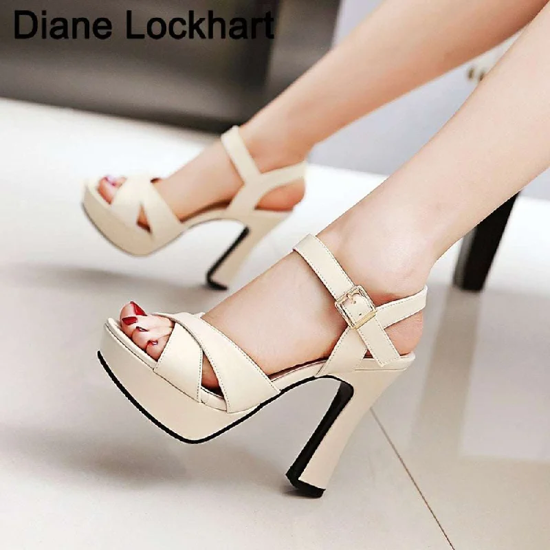 Versatile Dress Heels for Formal and Casual Wear---Women's Summer Shoes Thick High Heels Ladies Party shoes