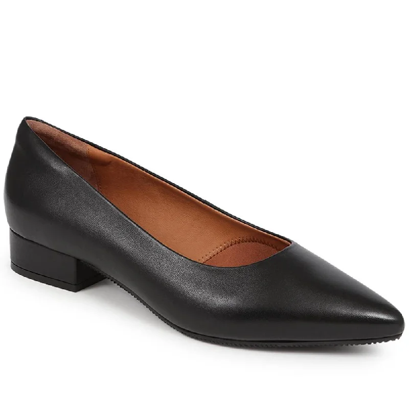 SunstoneWide Leather Court Shoes  - SUNSTONEWIDE / 325 775---Comfortable Leather Pumps for Office and Everyday Wear