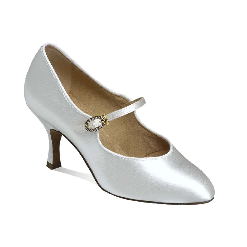 Supadance: S1012 | White Satin | 2.5" ContourAffordable Satin Heels with a Luxe Touch