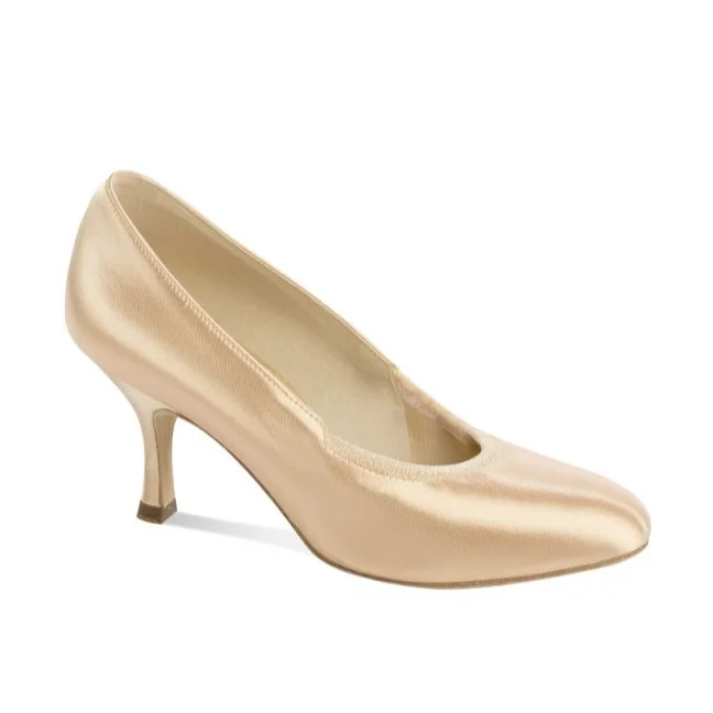 Supadance: S1008 | London Peach Satin | 2.5" ContourAffordable Satin Heels with a Luxe Touch