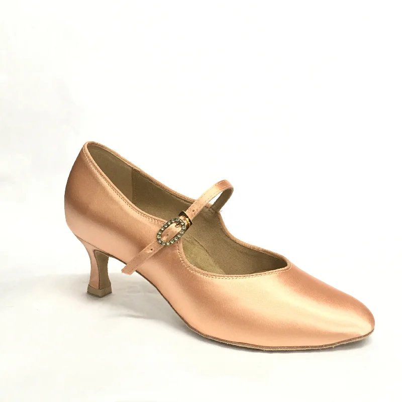 Supadance: S1012 | London Peach Satin | 2.0" ContourAffordable Satin Heels with a Luxe Touch