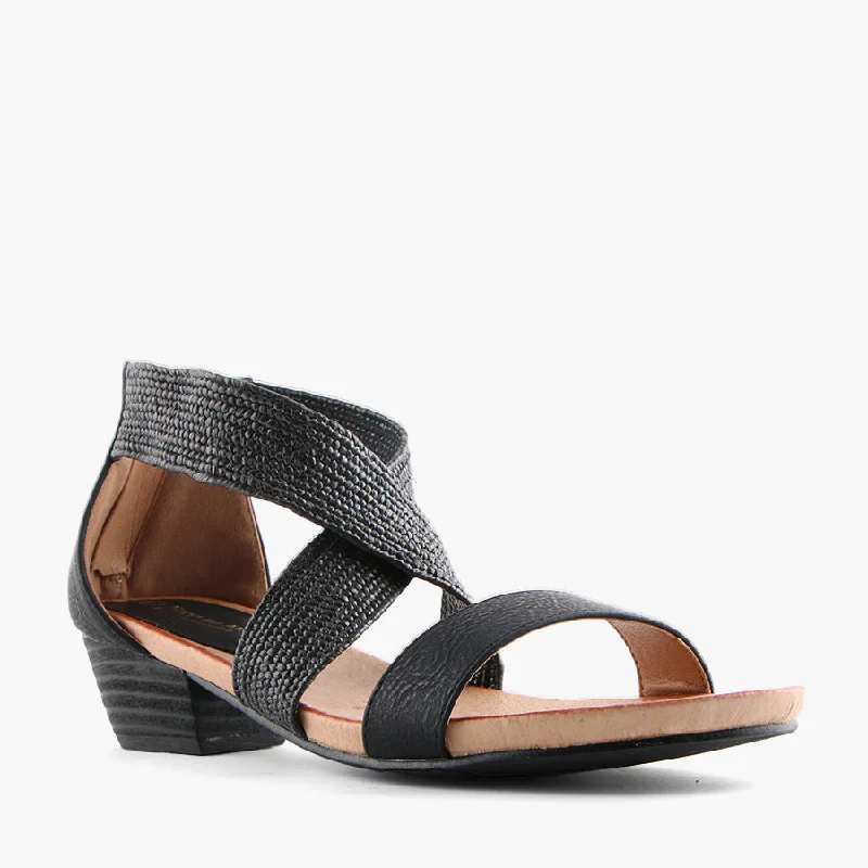 Versatile Heeled Sandals for Any Occasion---SUS BLACK