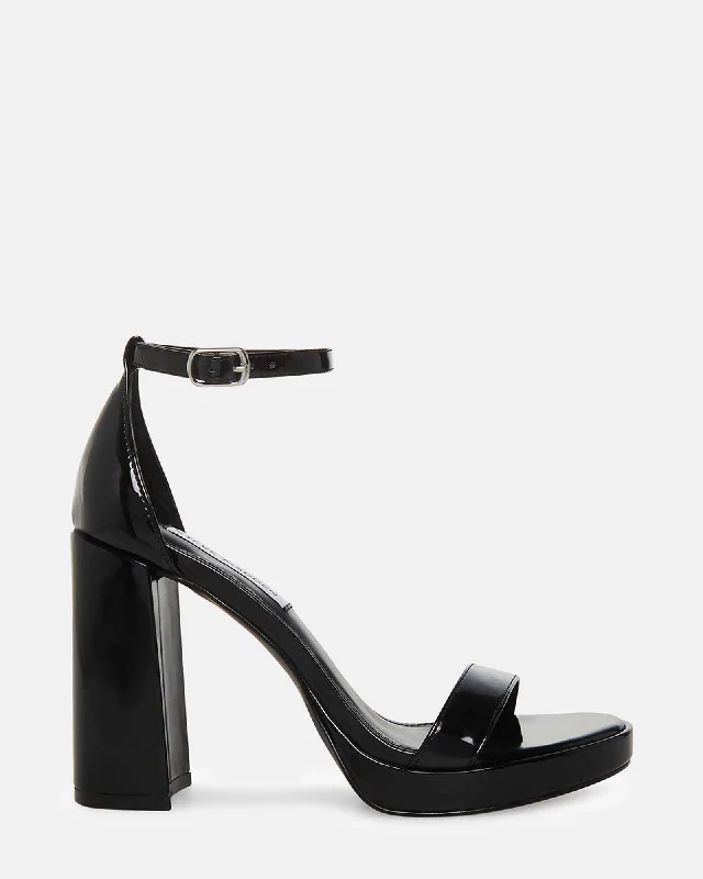 Versatile Heeled Sandals for Any Occasion---SUSAN BLACK PATENT