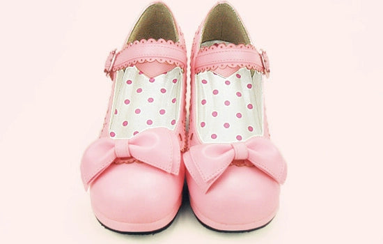 Sosic~Sweet Lolita Heel Shoes Butterfly Bow Shoes---Charming Bow Pumps for a Cute and Stylish Look