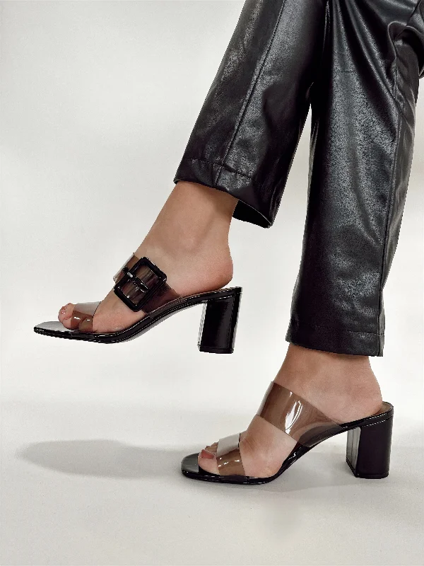 Versatile Heeled Sandals for Any Occasion---Sylvia Clear Block Heel