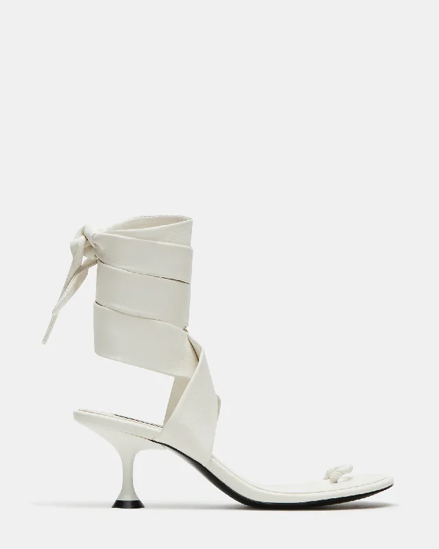 SYMONE WHITE LEATHER---Comfortable Leather Pumps for Office and Everyday Wear