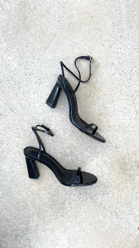 Stiletto Heel Pumps with Perfect Fit--Tabatha Heel - Black Patent-Fashionable & Classic