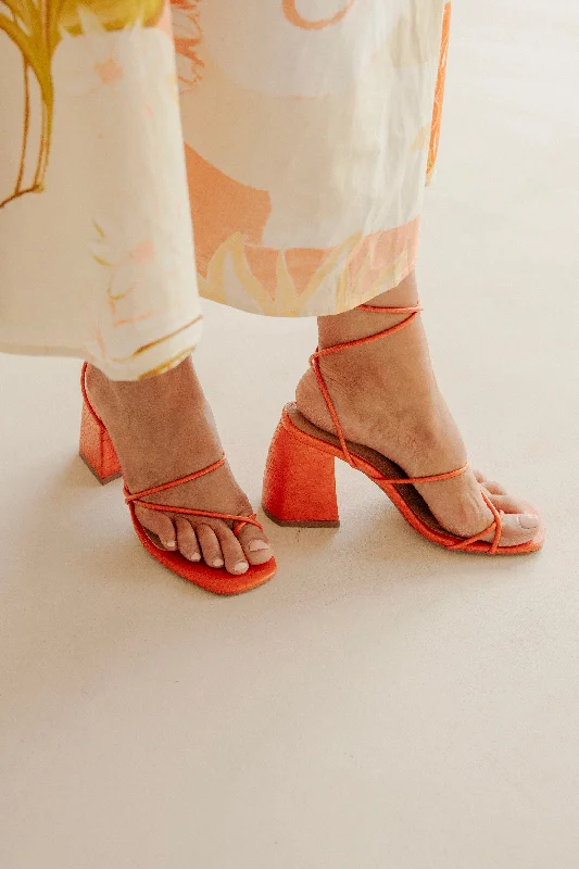 Versatile Heeled Sandals for Any Occasion---Tamara Heels - Orange