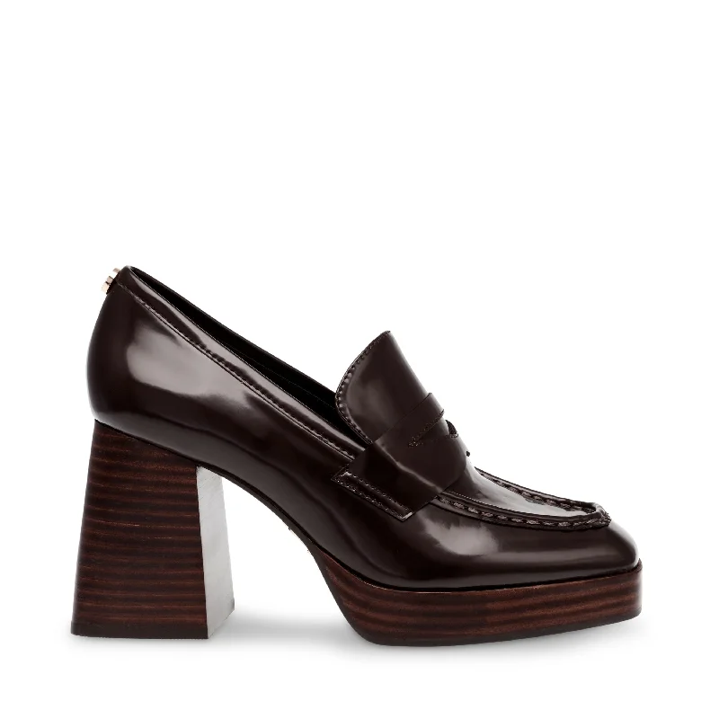 Trendy Chunky Heel Pumps for Casual Wear--Tame Me Loafer DARK BROWN