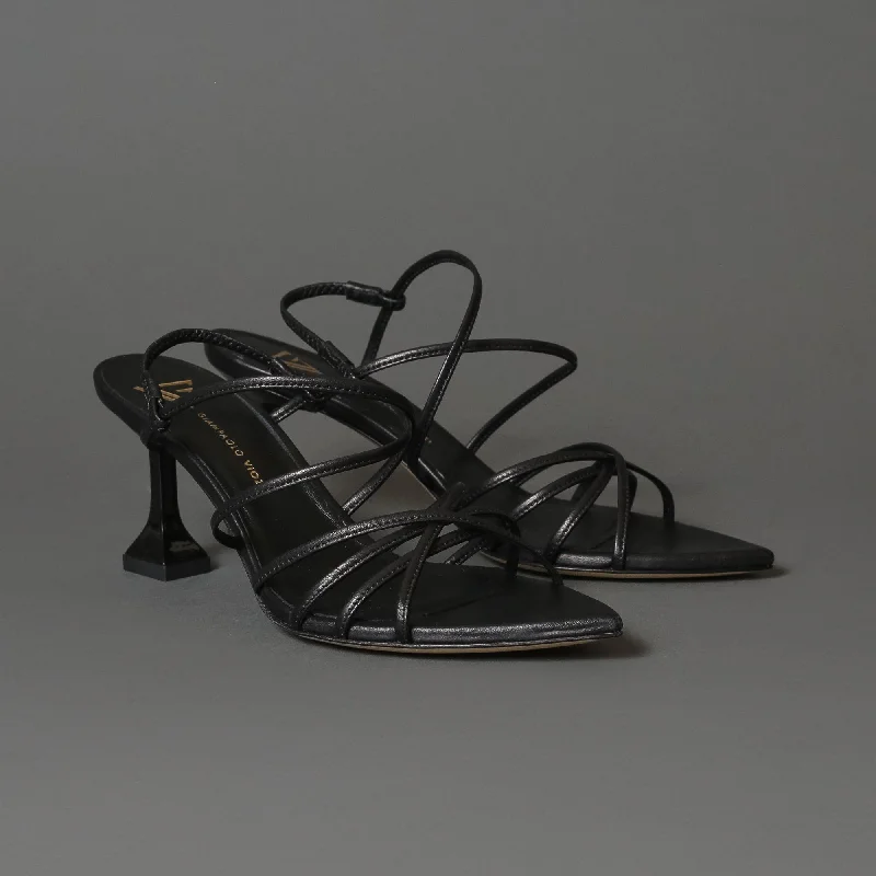 Versatile Heeled Sandals for Any Occasion---TAN 3121 Black