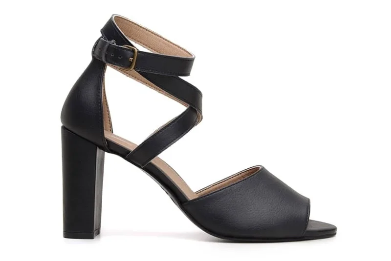 'Tatiana' vegan-leather high-heel by Ahimsa Shoes - black---Comfortable Leather Pumps for Office and Everyday Wear