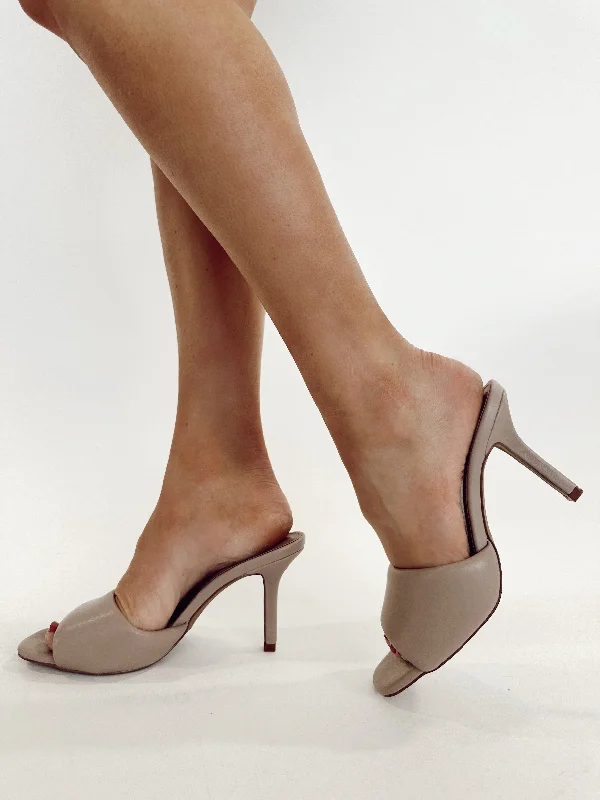 Versatile Heeled Sandals for Any Occasion---Taupe Naomi Heel