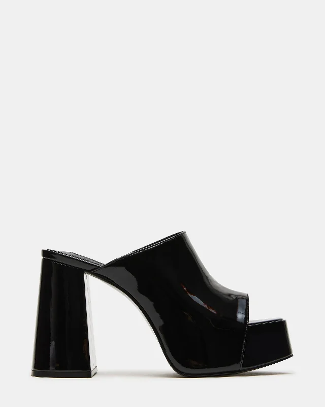 Versatile Heeled Sandals for Any Occasion---TAYA BLACK PATENT